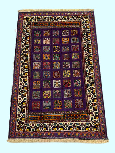 گلیم فرش 2.8متری دستبافت برجسته طرح درختی تمام پشم کد 0700488