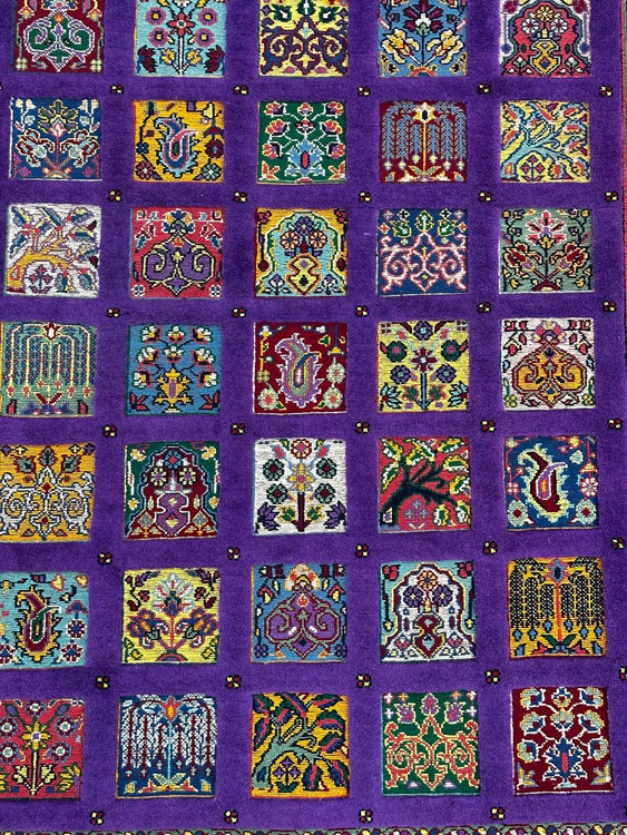 گلیم فرش 2.8متری دستبافت برجسته طرح درختی تمام پشم کد 0700488