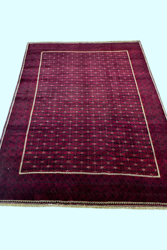 فرش دستباف 12متری آنتیک بلوچ طرح گل شفتالو رنگ طبیعی کد 0300012