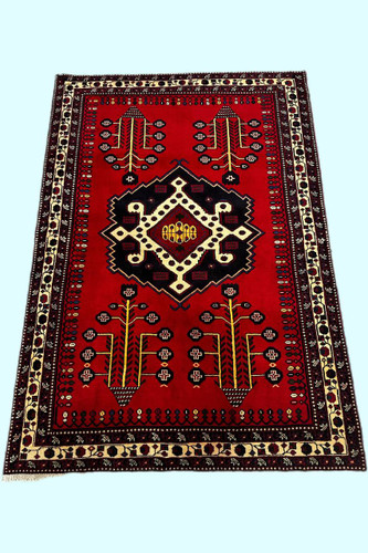 فرش دستباف 3.15متری تمام پشم طرح ترنج سیرجان رنگ طبیعی کد 0600042