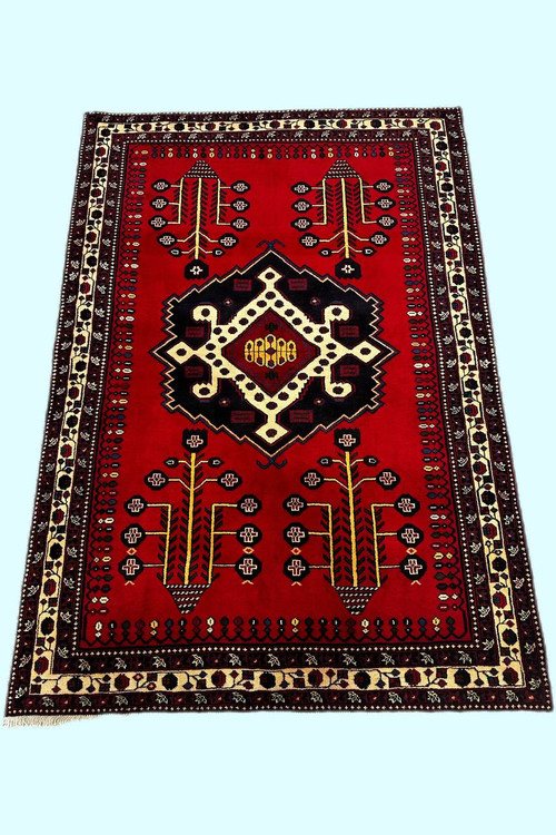 فرش دستباف 3.15متری تمام پشم طرح ترنج سیرجان رنگ طبیعی کد 0600042