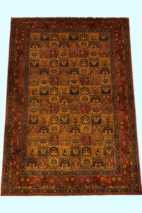 فرش دستباف 6متری تمام کرک طرح مهر سلطان بافت خراسان کد 050036