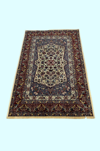 فرش دستباف 6متری تمام پشم قشقایی طرح باغ بهشت رنگ طبیعی کد 0500087