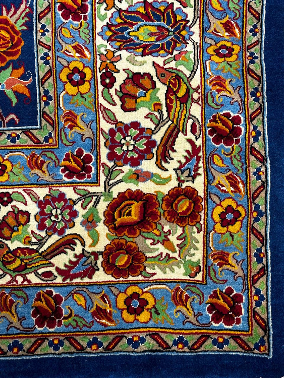 Handmade 6m carpet full wool thousund flowers organic color code 0500127