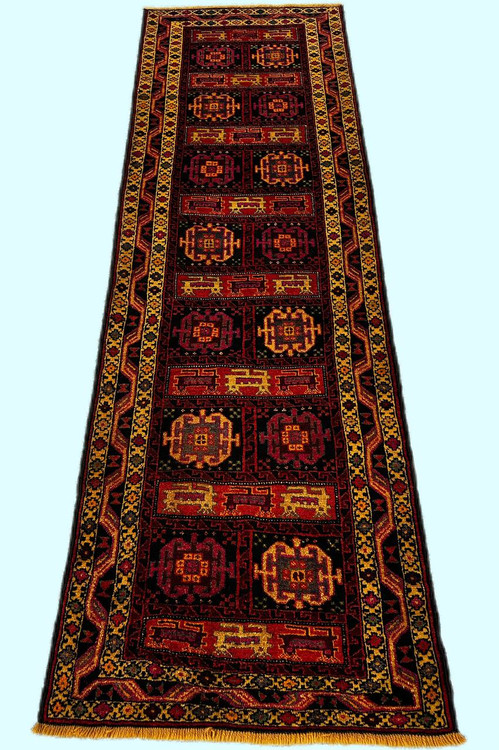 فرش دستباف کناره 2.2 متری تمام پشم طلاشور کهنه اطیغه کد 0700141