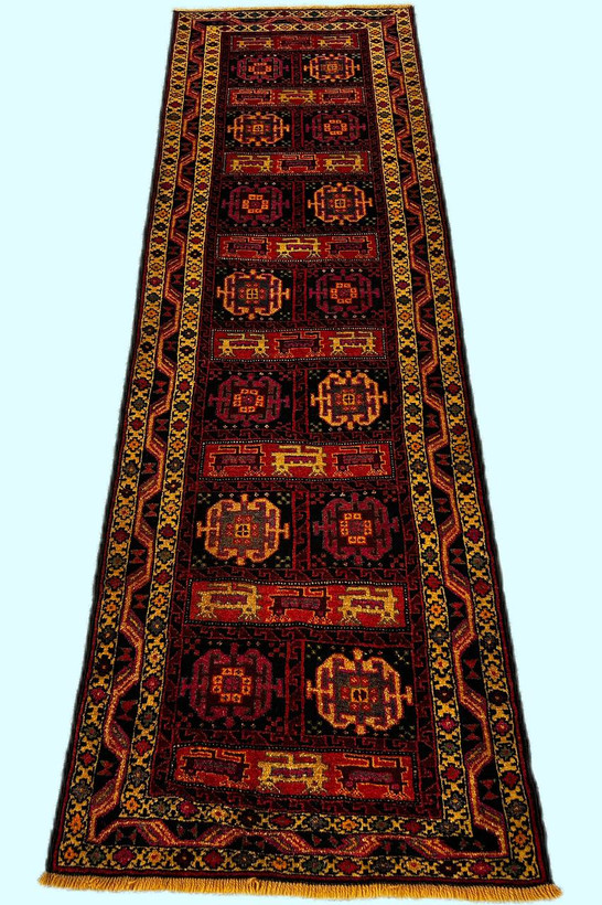 فرش دستباف کناره 2.2 متری تمام پشم طلاشور کهنه اطیغه کد 0700141