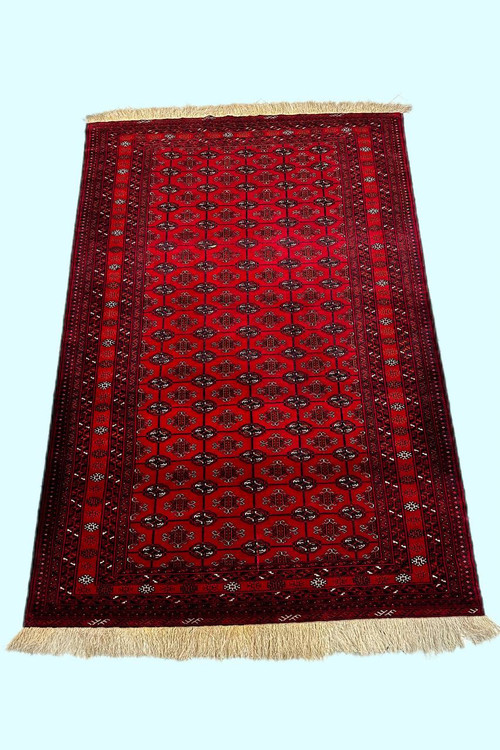 قالیچه دستباف 3متری تمام پشم طرح قابی بلوچ بافت رنگ طبیعی انتیک کد 0700364