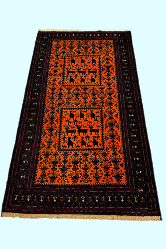 فرش دستباف 2.5متری بلوچ بافت اطیغه رنگ طبیعی کد 0700447