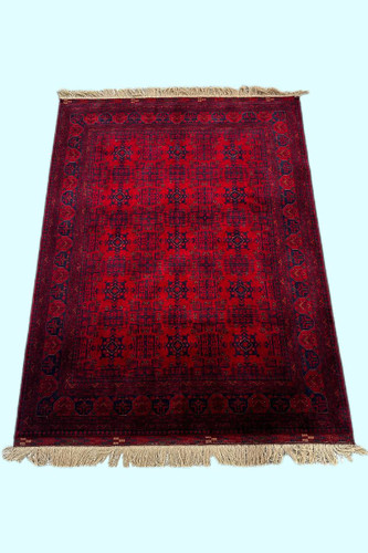 قالیچه دستباف 3متری تمام کرک درجه یک 45رج طرح بخارایی رنگ طبیعی کد 0600089