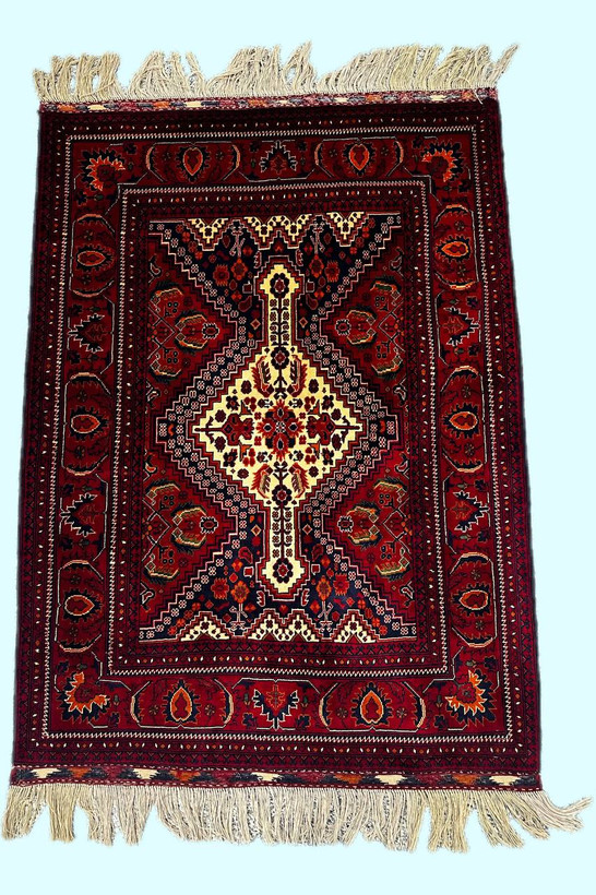 فرش 1.5متری تمام کرک درجه یک 45 رج رنگ طبیعی کد 0800013