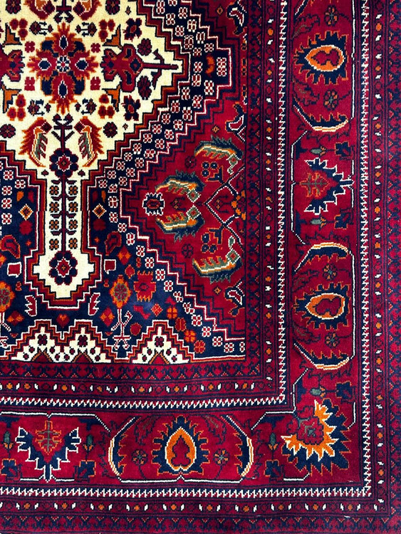 فرش 1.5متری تمام کرک درجه یک 45 رج رنگ طبیعی کد 0800013