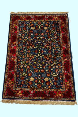 فرش 2.8متری تمام پشم درجه یک نقش هزار گل رنگ طبیعی کد 0700064