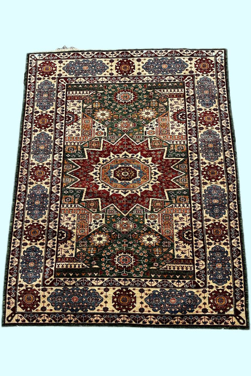 فرش دستباف 3متری تمام پشم عشایری قشقایی رنگ طبیعی کد 0700066