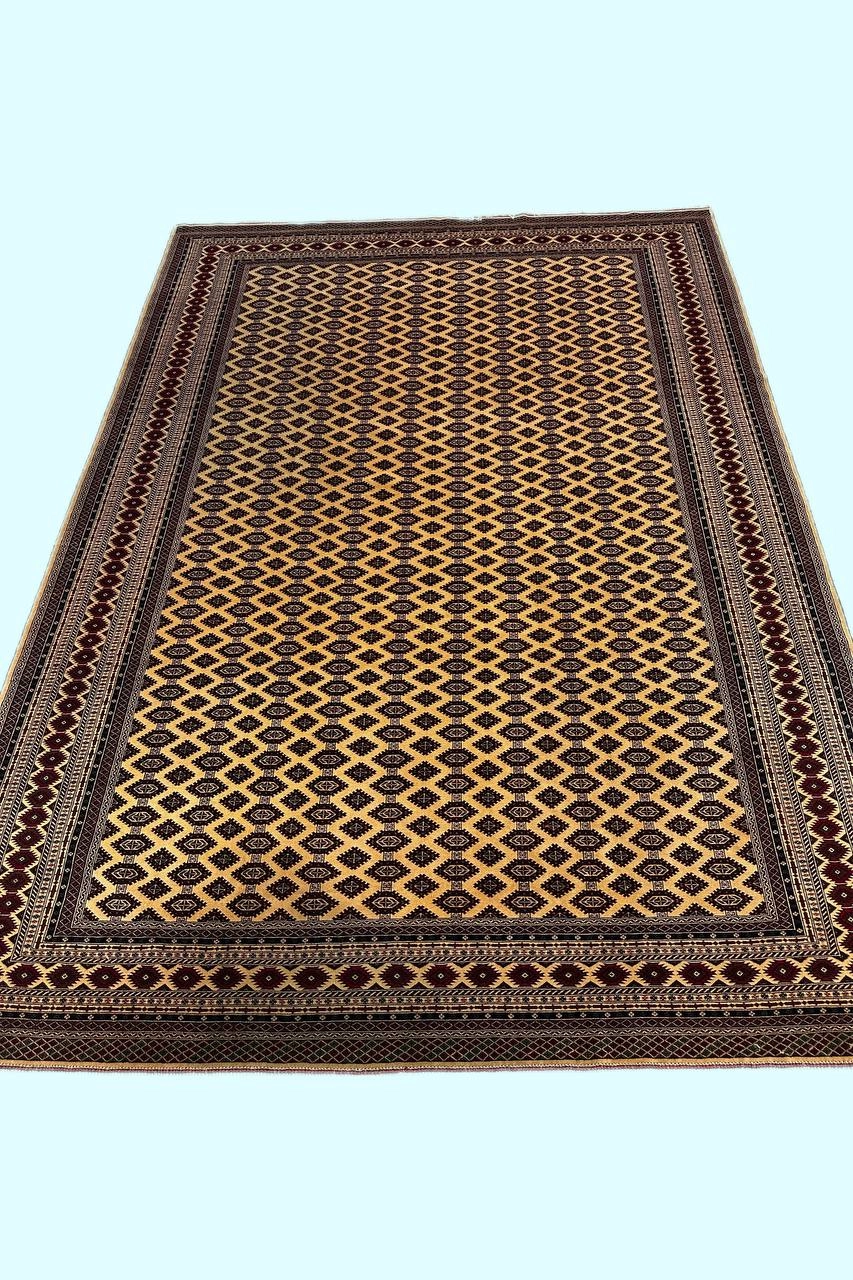 فرش دستباف 12متری آنتیک بلوچ نقش بازوبندی عشایری تمام پشم رنگ طبیعی کد 0300019