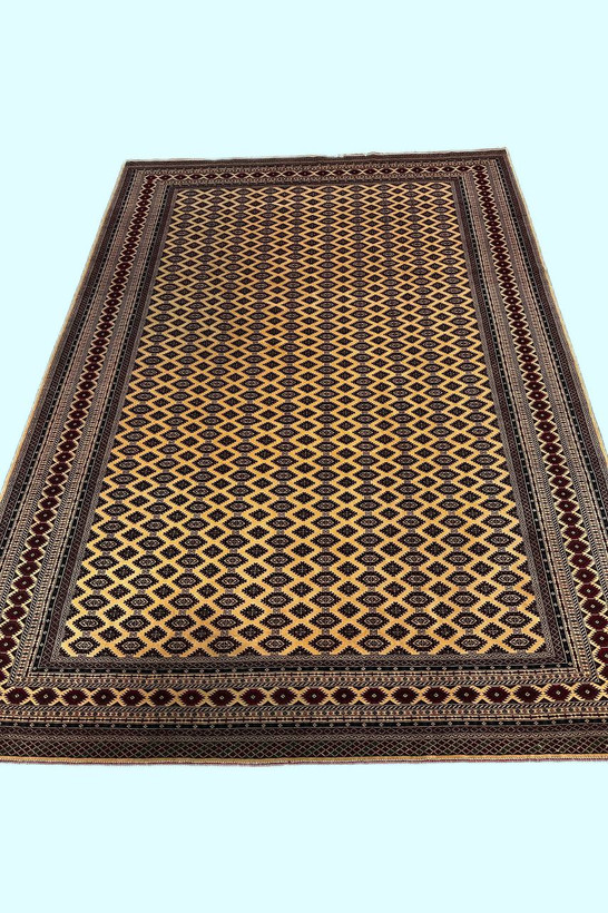 فرش دستباف 12متری آنتیک بلوچ نقش بازوبندی عشایری تمام پشم رنگ طبیعی کد 0300019