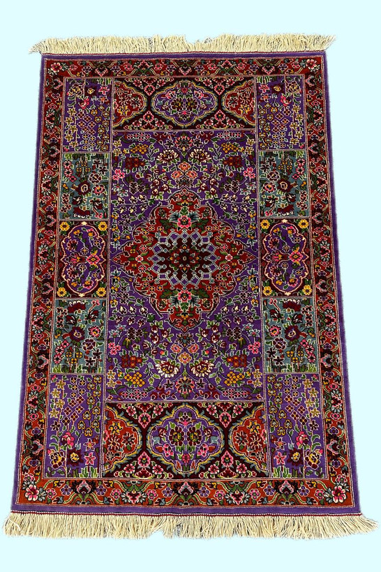 فرش دستباف 2متری تمام پشم عشایری تمام پشم رنگ طبیعی کد 0700022