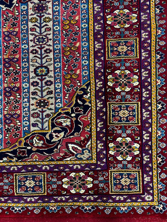 فرش دستباف 3متری تمام پشم چله ابریشم خراسان رنگ طبیعی کد0700079