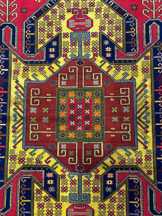 فرش دستباف 2.5متری چله ابریشم نقش پاینده رنگ طبیعی کد0700103