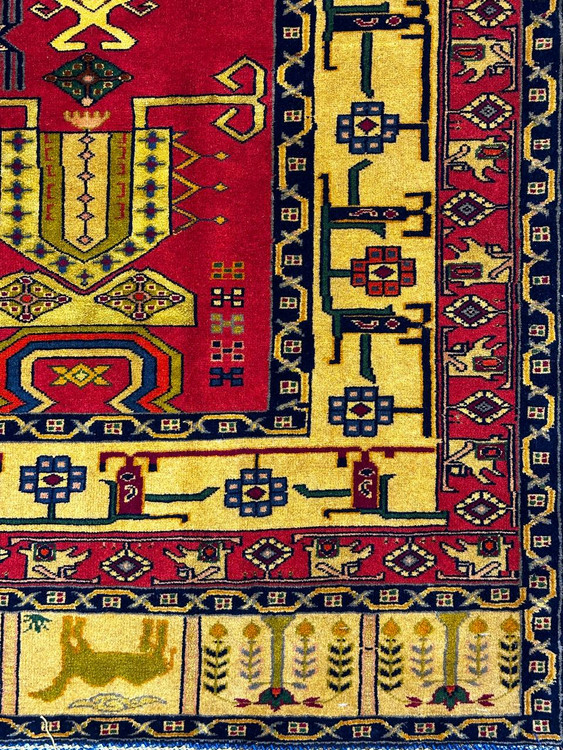 فرش دستباف 2.73متری چله ابریشم تمام پشم نقش پاینده رنگ طبیعی کد0700482