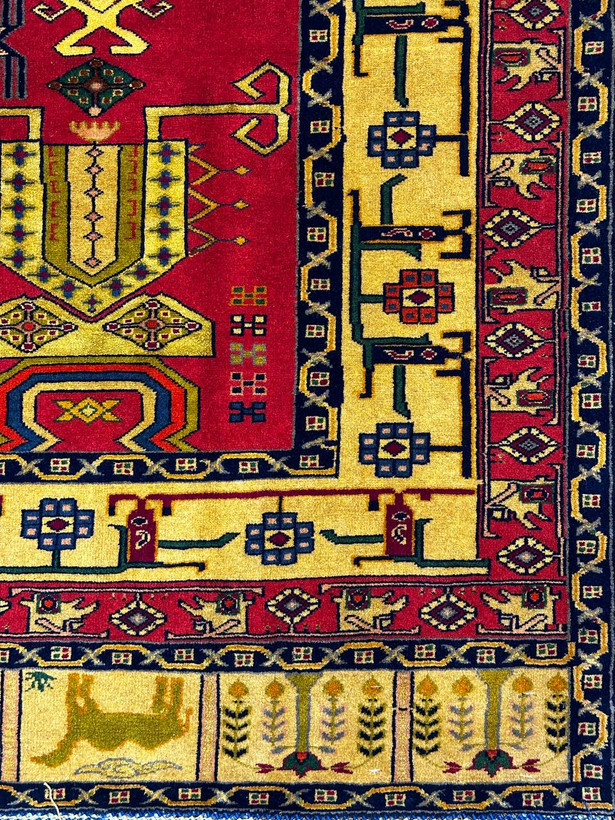 فرش دستباف 2.73متری چله ابریشم تمام پشم نقش پاینده رنگ طبیعی کد0700482
