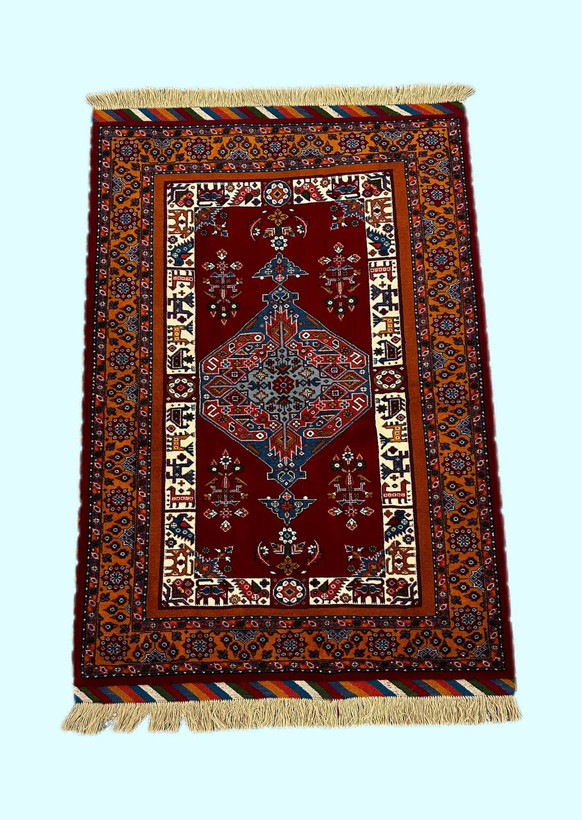 فرش دستباف 2.4 متری تمام پشم نقش لچ و ترنچ بافت خراسان رنگ طبیعی کد 0700329