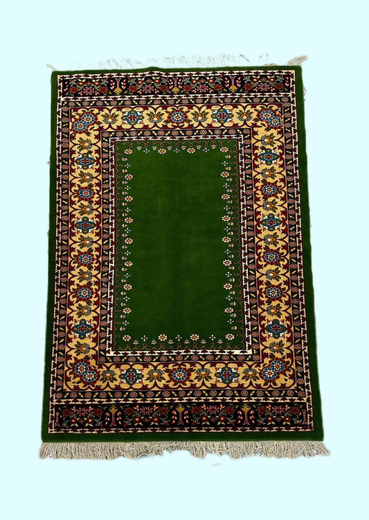 فرش دستباف 2.6متری کف ساده تمام پشم بافت خراسان رنگ طبیعی کد 0700338