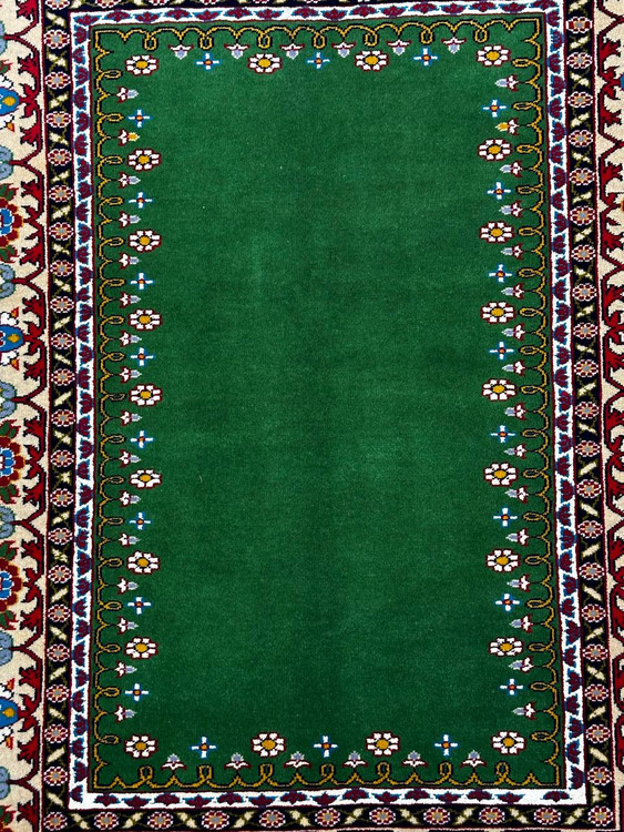 فرش دستباف 2.6متری کف ساده تمام پشم بافت خراسان رنگ طبیعی کد 0700338