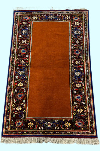 فرش دستباف 2.5 متری کف ساده تمام پشم بافت خراسان رنگ طبیعی کد 0700006