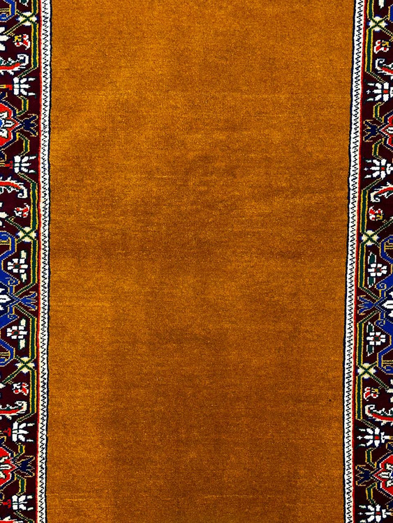 فرش دستباف 2.5 متری کف ساده تمام پشم بافت خراسان رنگ طبیعی کد 0700006