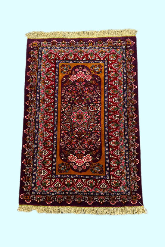 فرش دستباف 2متری تمام پشم نقش ترنجی بافت خراسان کد 0700358