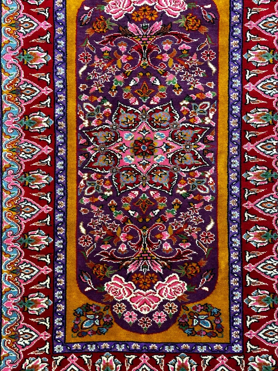 فرش دستباف 2متری تمام پشم نقش ترنجی بافت خراسان کد 0700358