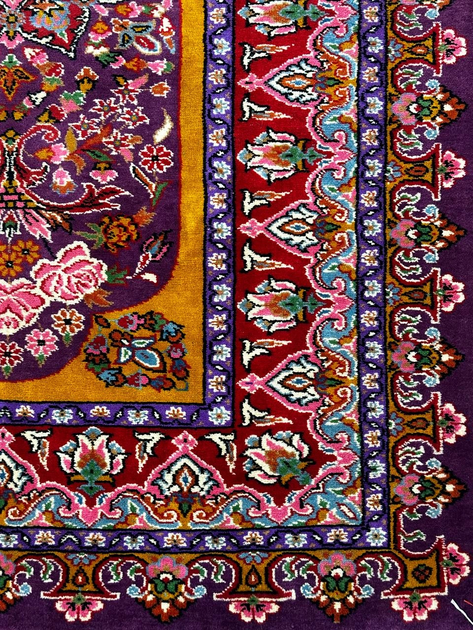 فرش دستباف 2متری تمام پشم نقش ترنجی بافت خراسان کد 0700358