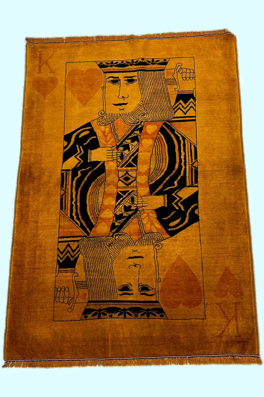 فرش دستباف 2.4متری نقش شاه دل تمام پشم بافت خراسان رنگ طبیعی کد 0700010