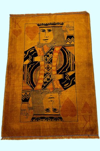 فرش دستباف 2.4متری نقش شاه دل تمام پشم بافت خراسان رنگ طبیعی کد 0700010