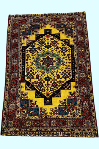 فرش دستباف 3متری تمام پشم نقش ترنجی بافت خراسان رنگ طبیعی کد 0700345