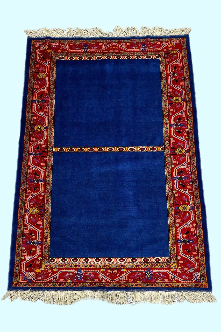 فرش دستباف 3متری کف ساده تمام پشم گل ابریشم بافت خراسان رنگ طبیعی کد 0700001