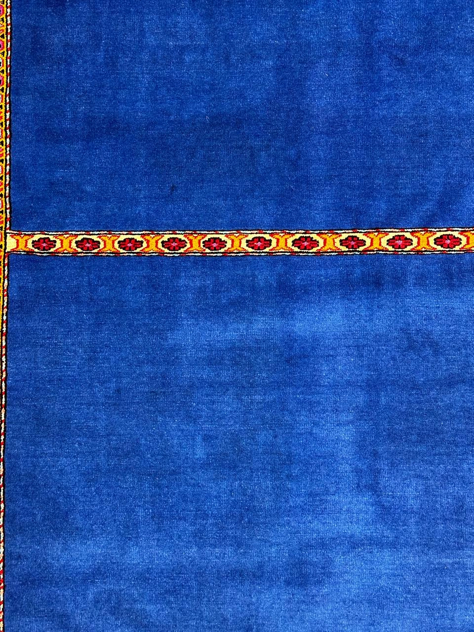 فرش دستباف 3متری کف ساده تمام پشم گل ابریشم بافت خراسان رنگ طبیعی کد 0700001