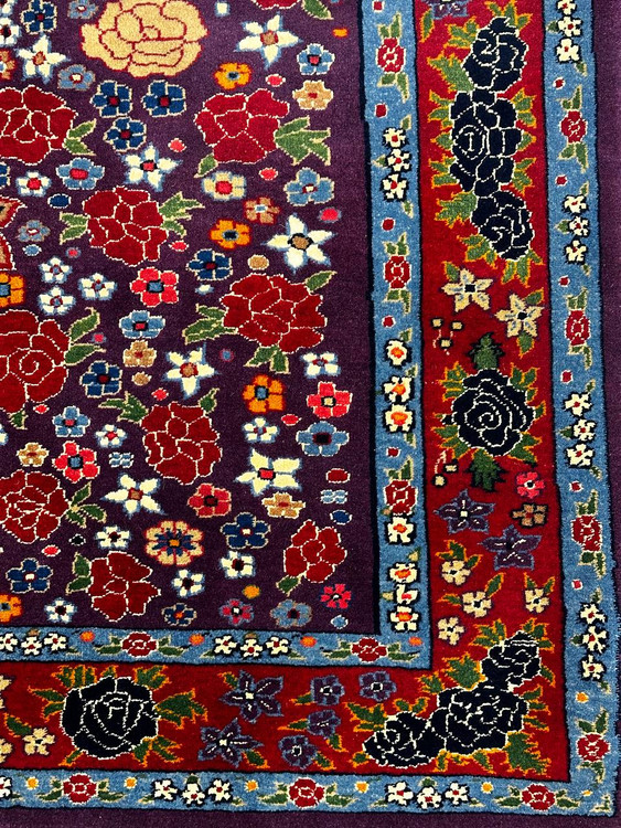 فرش دستباف 3متری تمام پشم چله و گل ابریشم نقش ترنجی کد 0700104