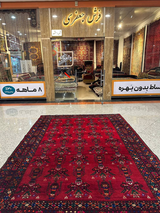 فرش دستباف 6متری آنتیک تمام پشم نقش گلدانی با رنگ گیاهی کد0500238