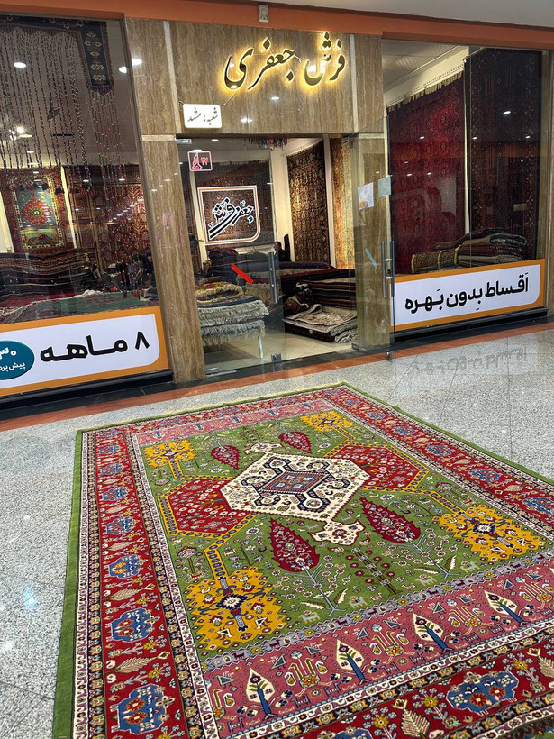 فرش دستباف 6متری تمام پشم چله وگل ابریشم نقش قشقایی رنگ گیاهی کد 0500237