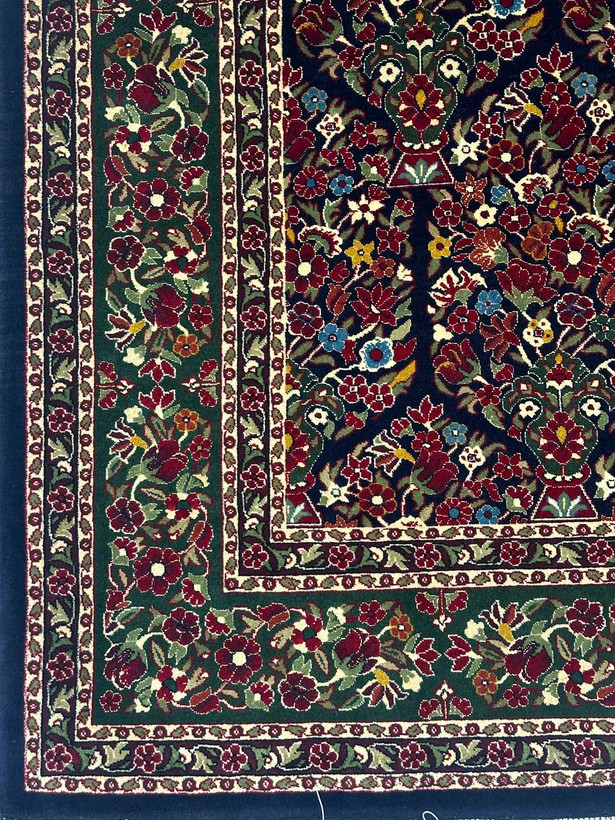 فرش دستبافت 6متری نقش قشقایی گل ابریشم با رنگ گیاهی 40 رج کد 0500252