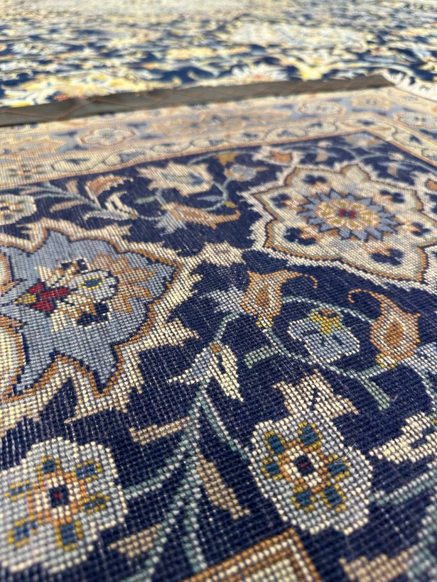 فرش دستبافت 24متری تمام پشم نقش افشان ترنجی کاشان رنگ گیاهی کد0100000