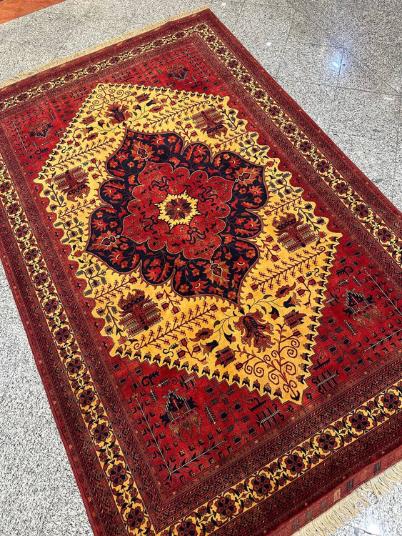 فرش دستبافت تمام کرک مرینوس 6متری نقش هریز