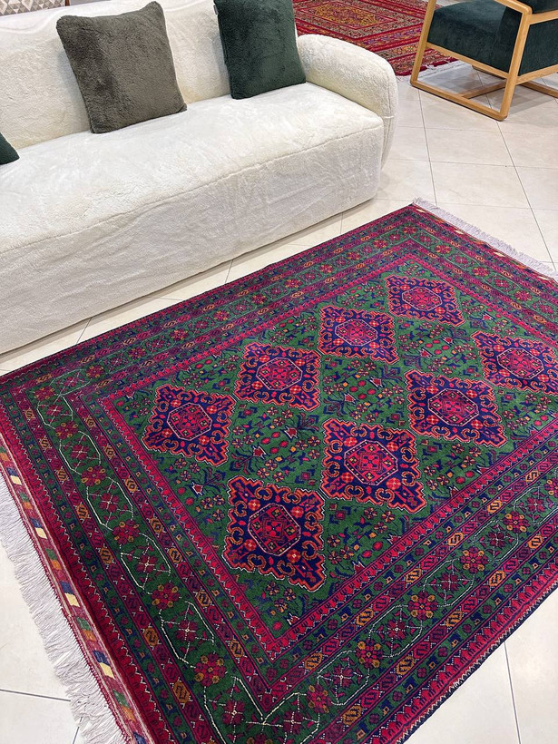 فرش دستبافت 3متری تمام کرک مرینوس نقش خامیاب رنگ گیاهی کد0700726