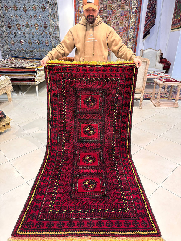 فرش دستبافت 2متری تمام پشم نقش معدن رنگ گیاهی کد0700697