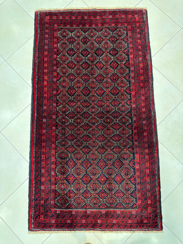 فرش دستبافت 2متری تمام پشم نقش کشمیری رنگ گیاهی کد0700681