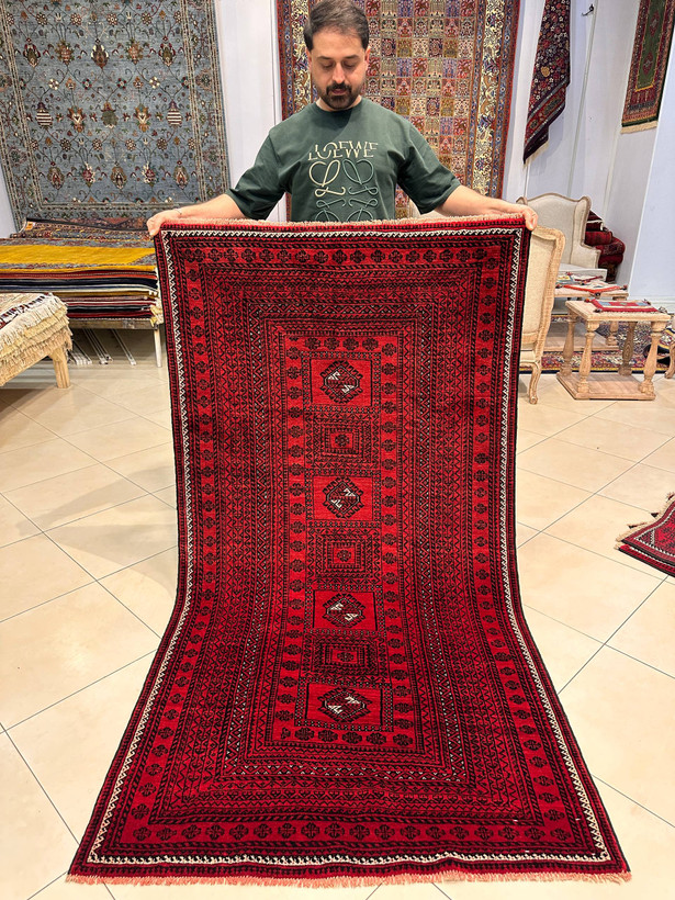 فرش دستبافت 2متری تمام پشم نقش معدن رنگ گیاهی کد0700756