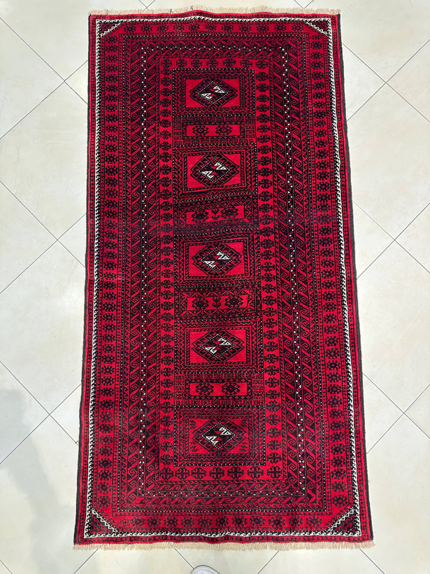 فرش دستبافت 2متری تمام پشم نقش معدن رنگ گیاهی کد0700758