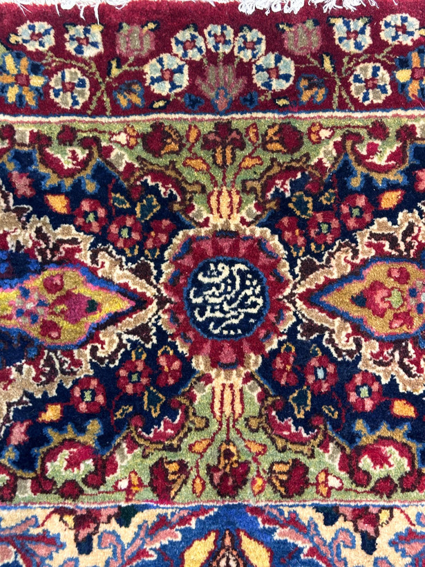 فرش دستبافت 9متری تمام پشم نقش کف ساده بافت کرمان رنگ گیاهی کد 0400060