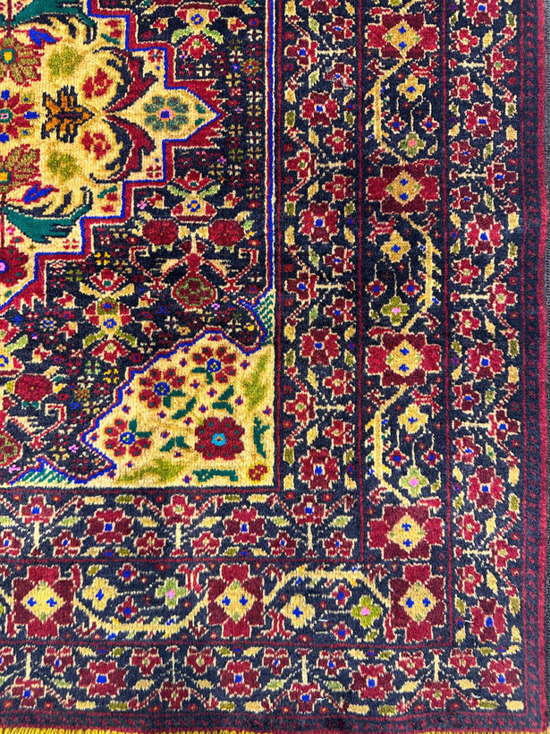 فرش دستبافت 2متری تمام پشم بلوچ بافت رنگ گیاهی کد0700803